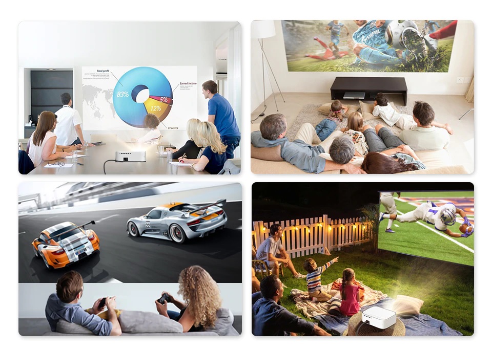 Buy BYINTEK K45 Full HD Smart Projector for Home 4K 10000 Lumens 2.4G ...